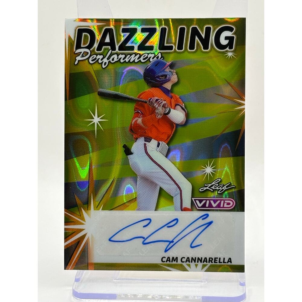 2024 Leaf Vivid Cam Cannarella Dazzling Performers Yellow Lava Auto 9/10 SP